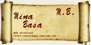 Mina Baša vizit kartica